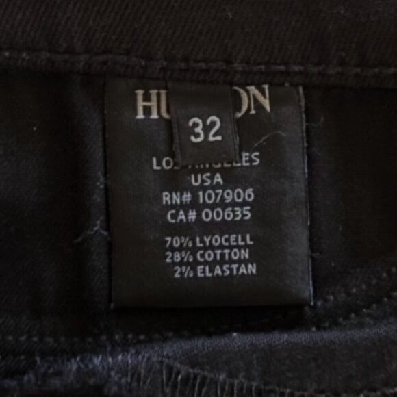 NWT Hudson Krista Super Skinny Black Coated Jeans 32 - Picture 2 of 5